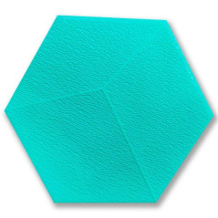 Самоклеящийся 3D шестиугольник 200x230x5 мм. голубой