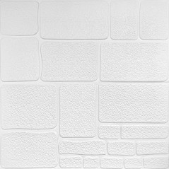 3D панель «CULTURAL STONE F» білий камінь №151 (700x700x6мм.)