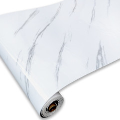 Виниловая плитка в рулоне «Белый мрамор» (81014-1) 3000x600x2мм.
